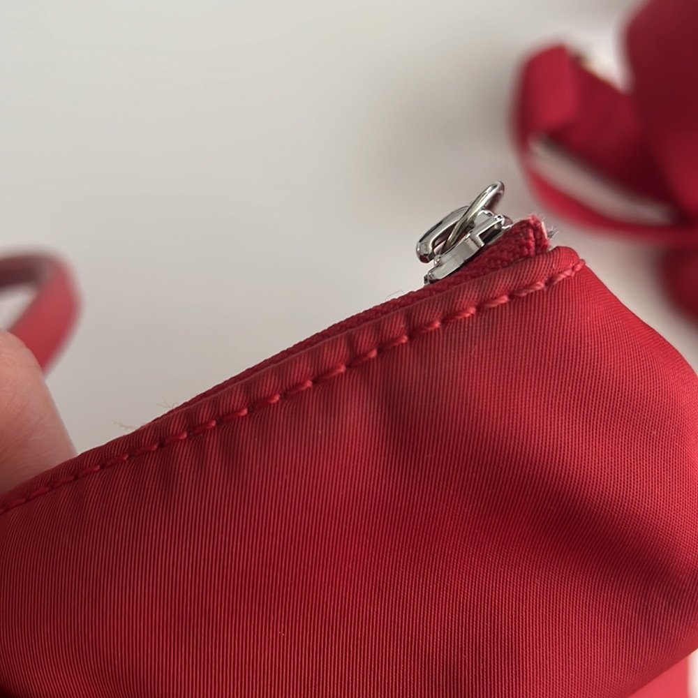 MZ Wallace Chelsea Red Tote With Pouch And Crossbody Strap - Picture 10 of 16
